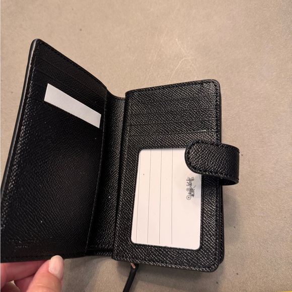 New with tags! Coach Black Leather Wallet with Gold Accents - Picture 4 of 5